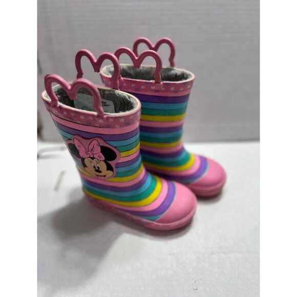 Western Chef Disney Minnie Mouse rain boots girls kids boots size 7/8 - Picture 9 of 10